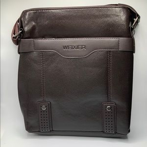 Weixer Men’s Business PU Leather Sling Bag